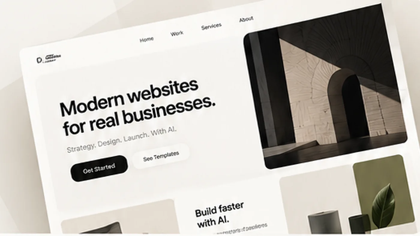 The page the prompt produces, as a wireframe