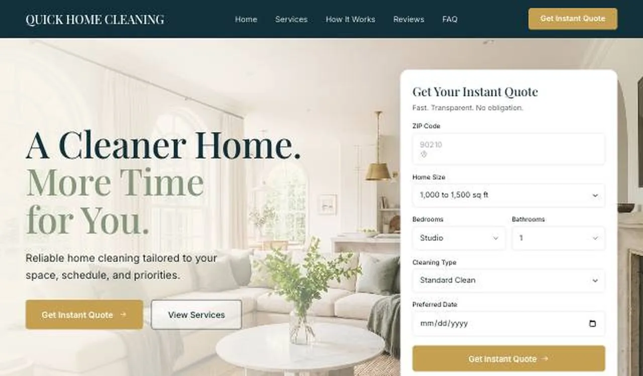 Quick Home Cleaning design