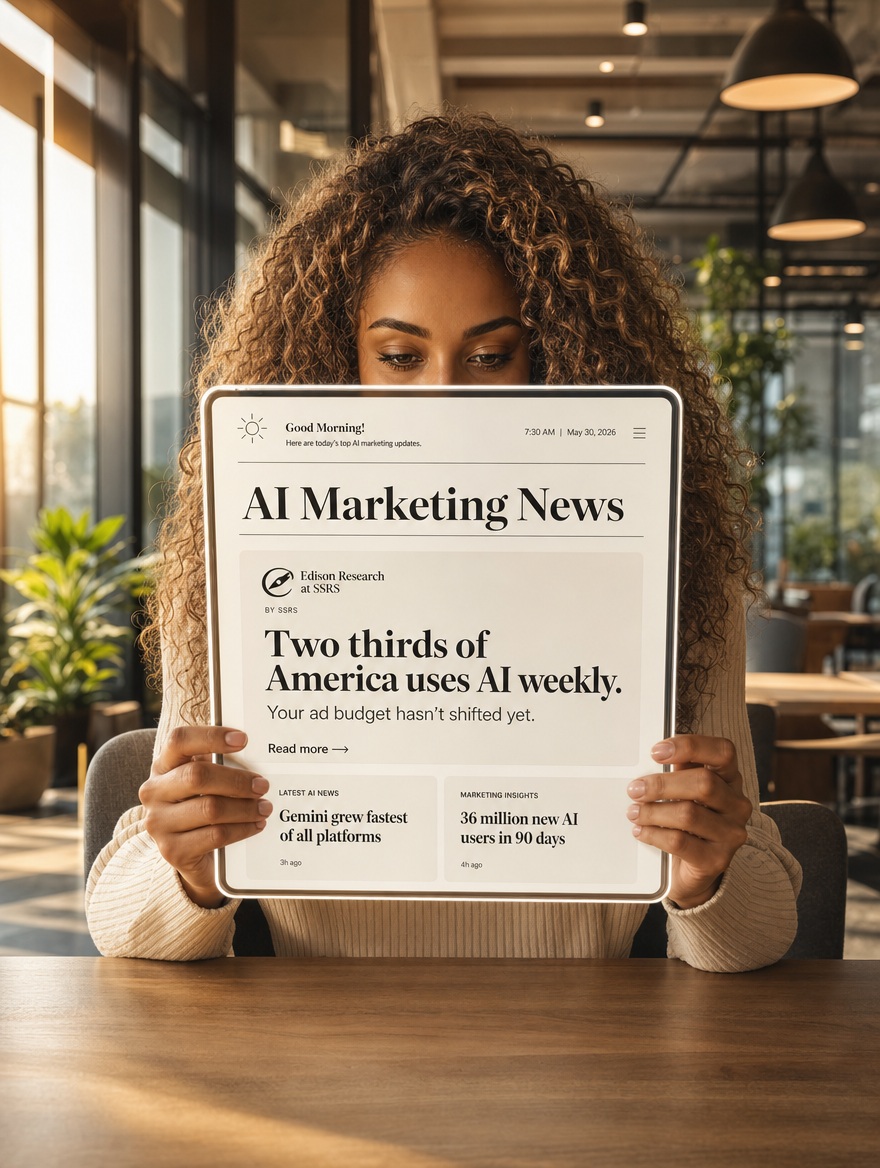 Two Thirds of America Is Already Using AI Every Week. Most Marketers Are Still Treating It as Optional.